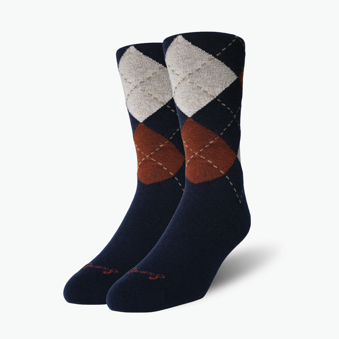 Navy Copper Argyle