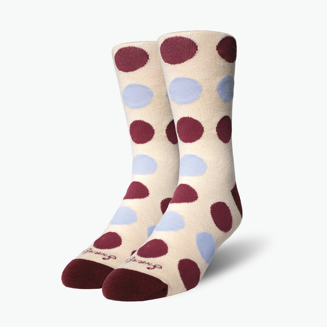 Beige Berry Polka Dots