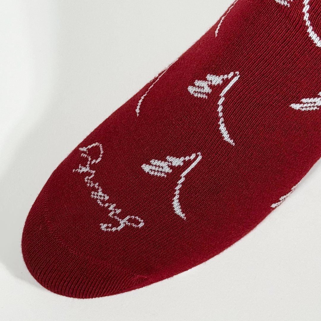 Burgundy Winter Pines