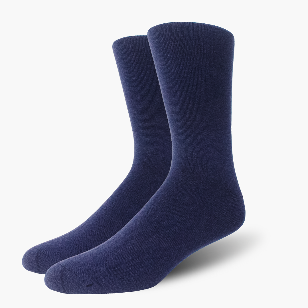 Navy Bamboo Crew Length Swanky Socks