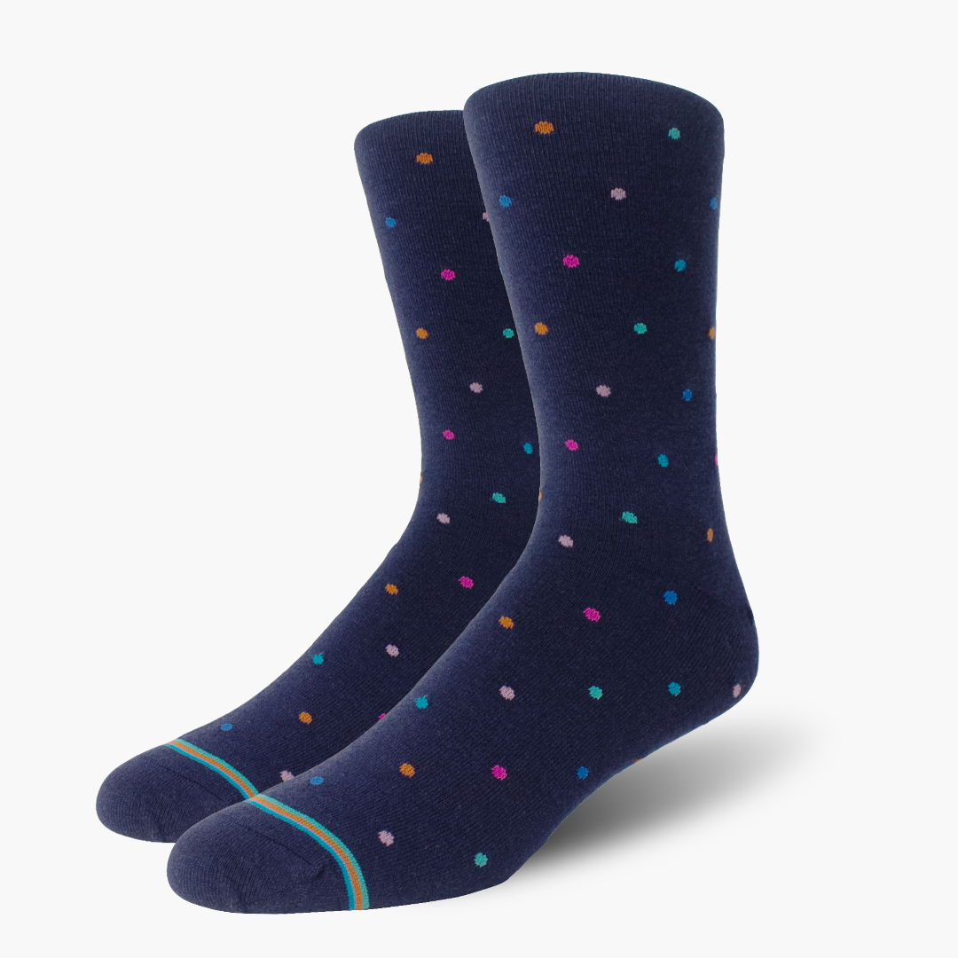 Navy Cosmic Polka Dots