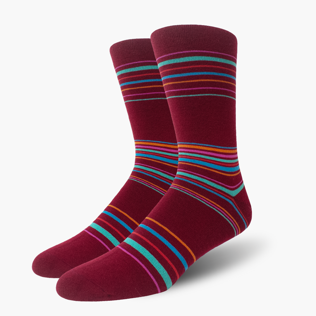 Maroon Retro Stripes