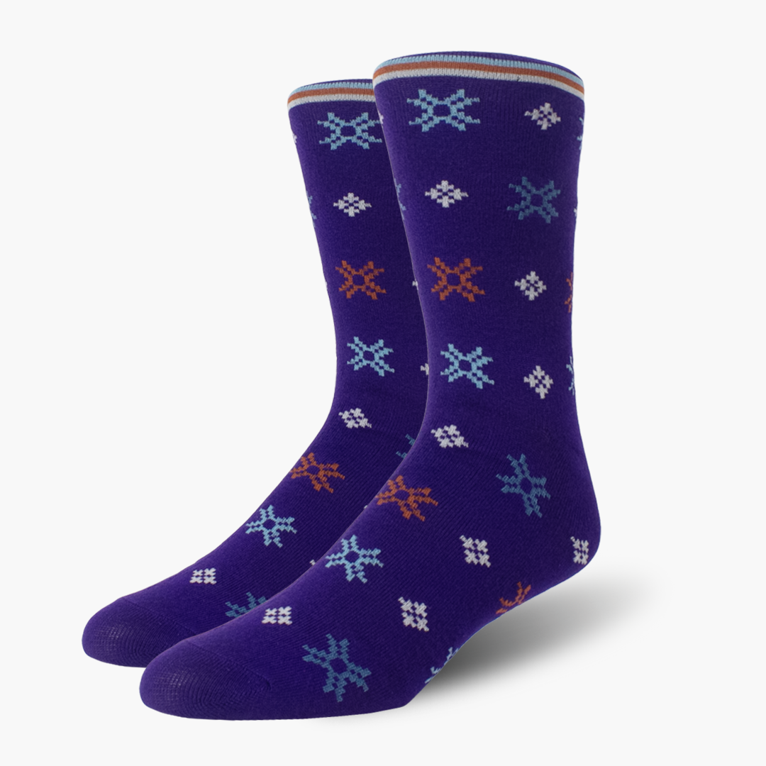 Purple Nordic Snowflake Cross