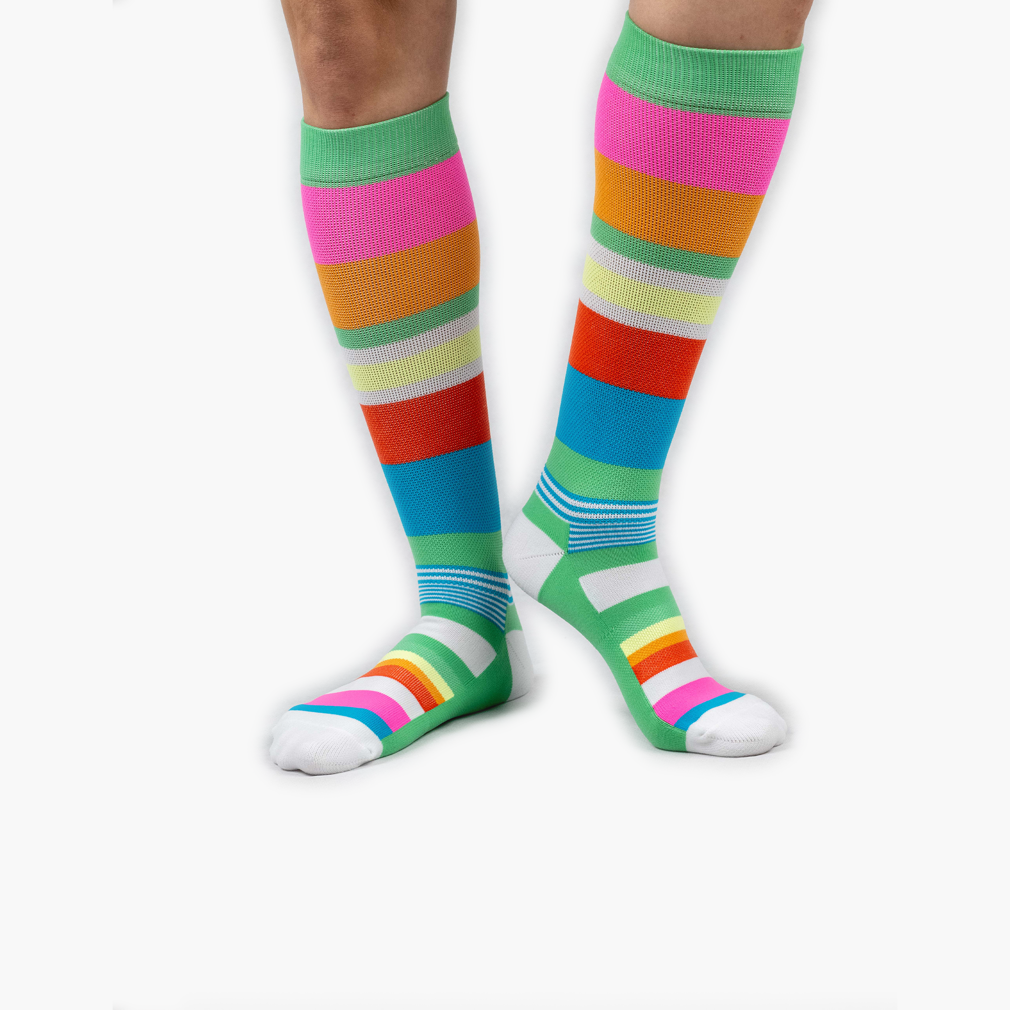 Multi Stripes Compression Gym Socks