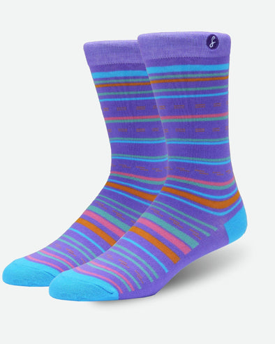 Service Now Purple Stripes Swanky Socks - SwankySocks