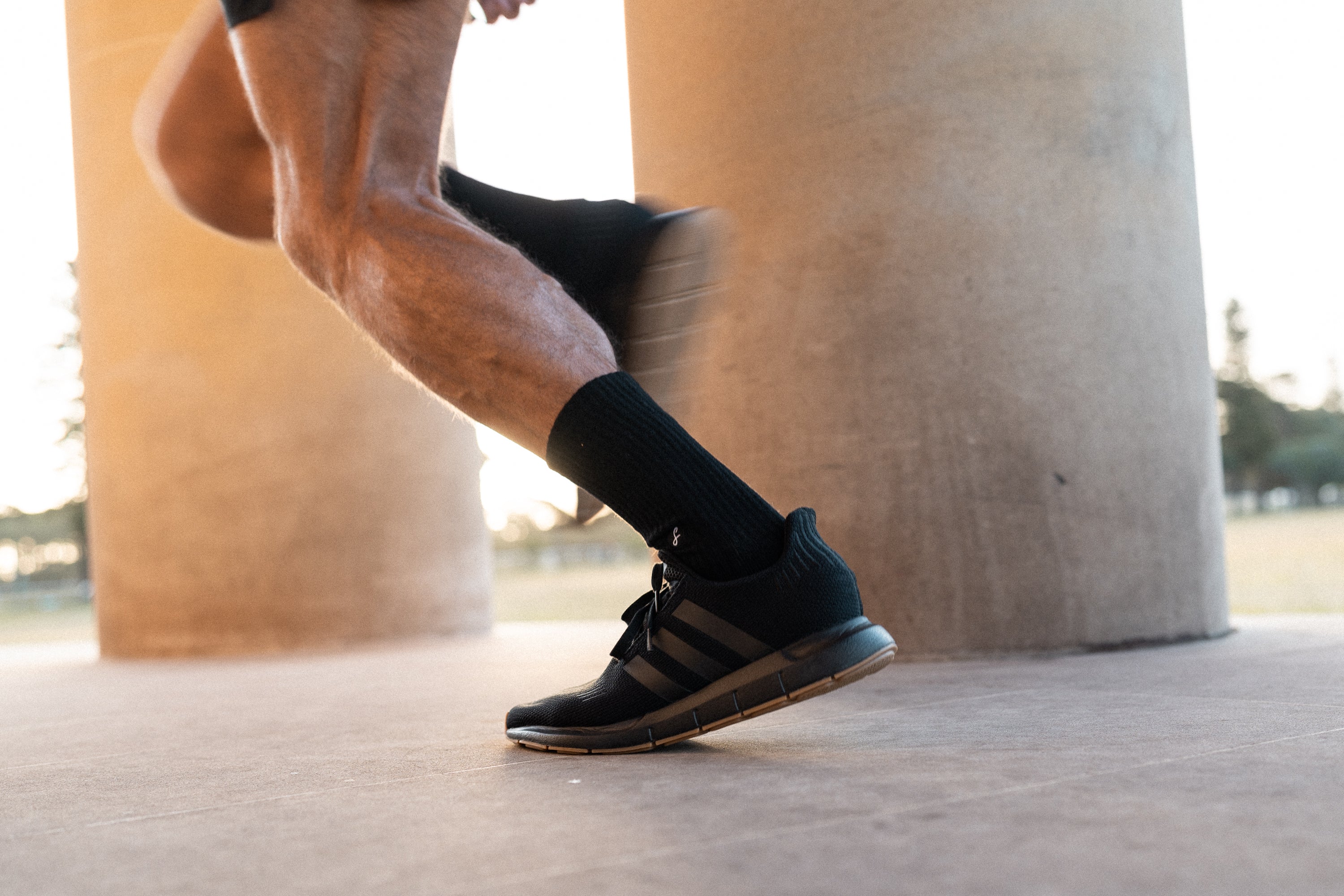 5 Pack Black Merino Wool Sports Swanky Socks