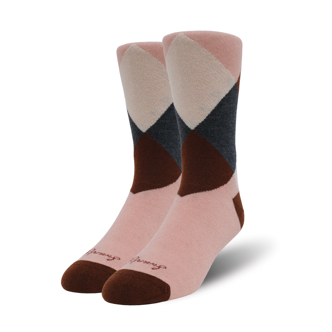 Blush Mocha Argyle