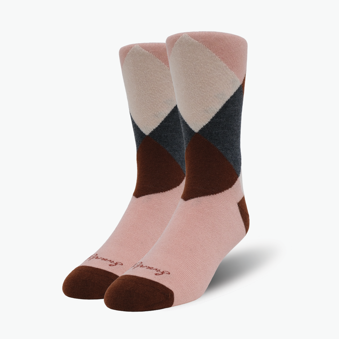 Blush Mocha Argyle
