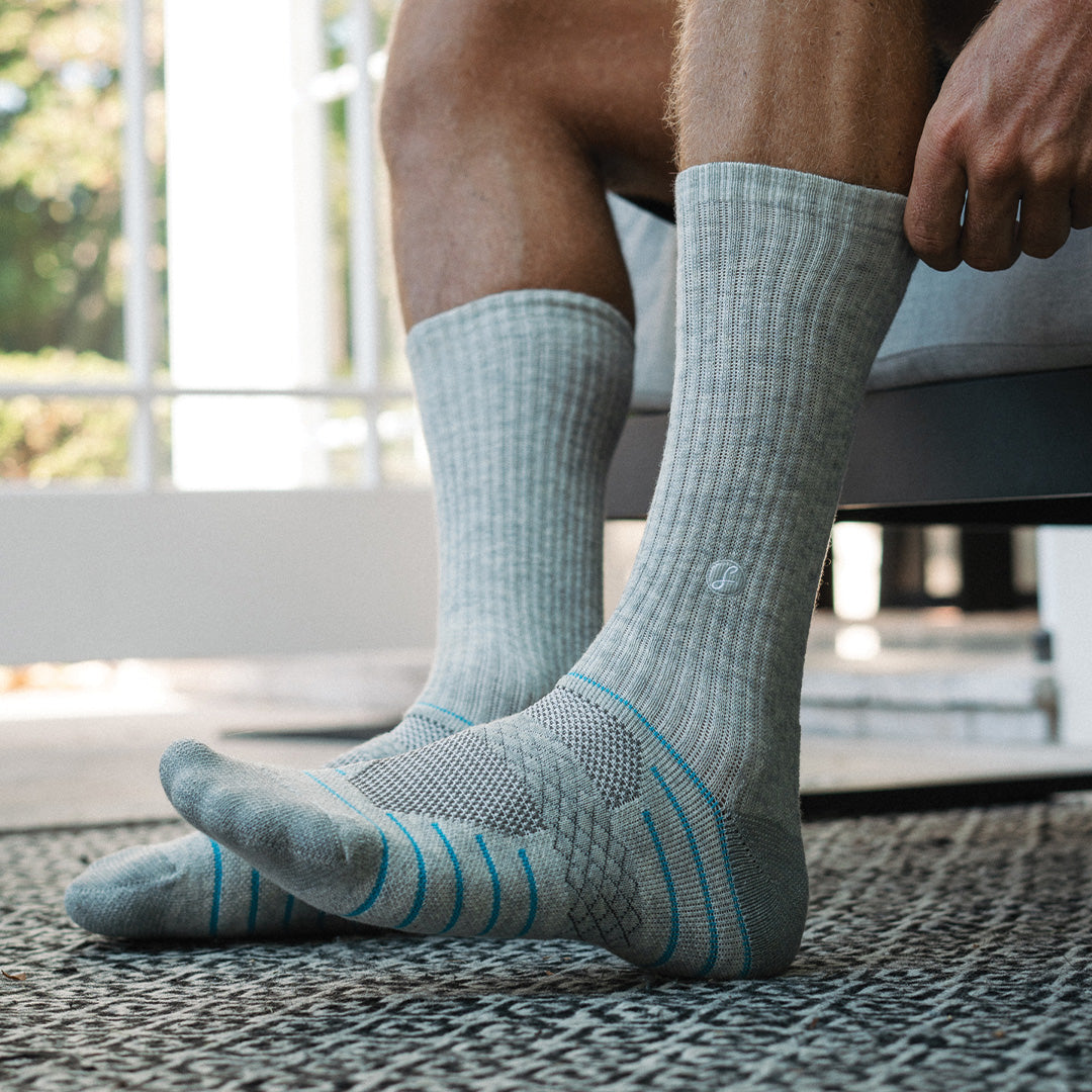 Marle-Grey Merino Wool Sports Swanky Socks