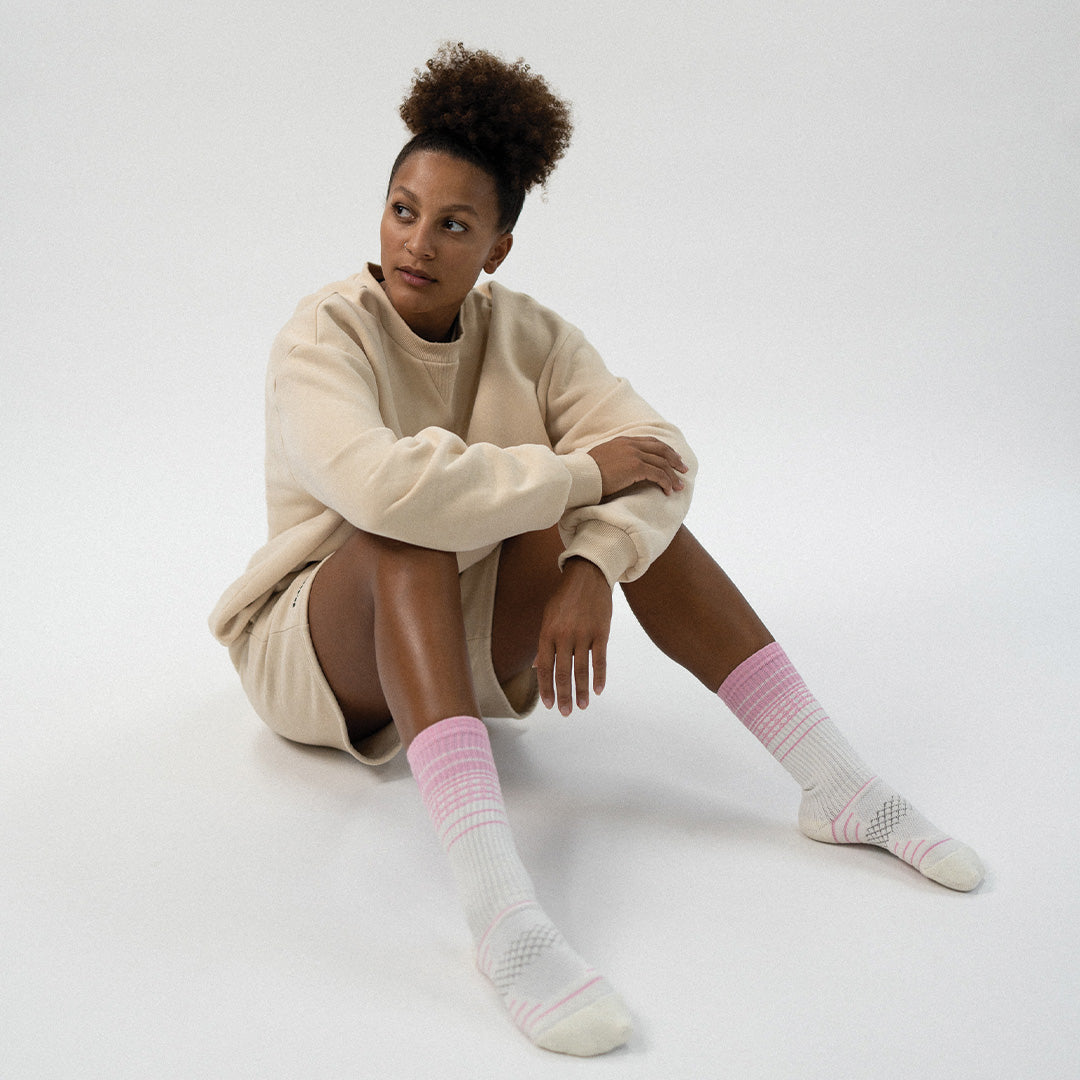 First Class Pink Merino Wool Sport Socks