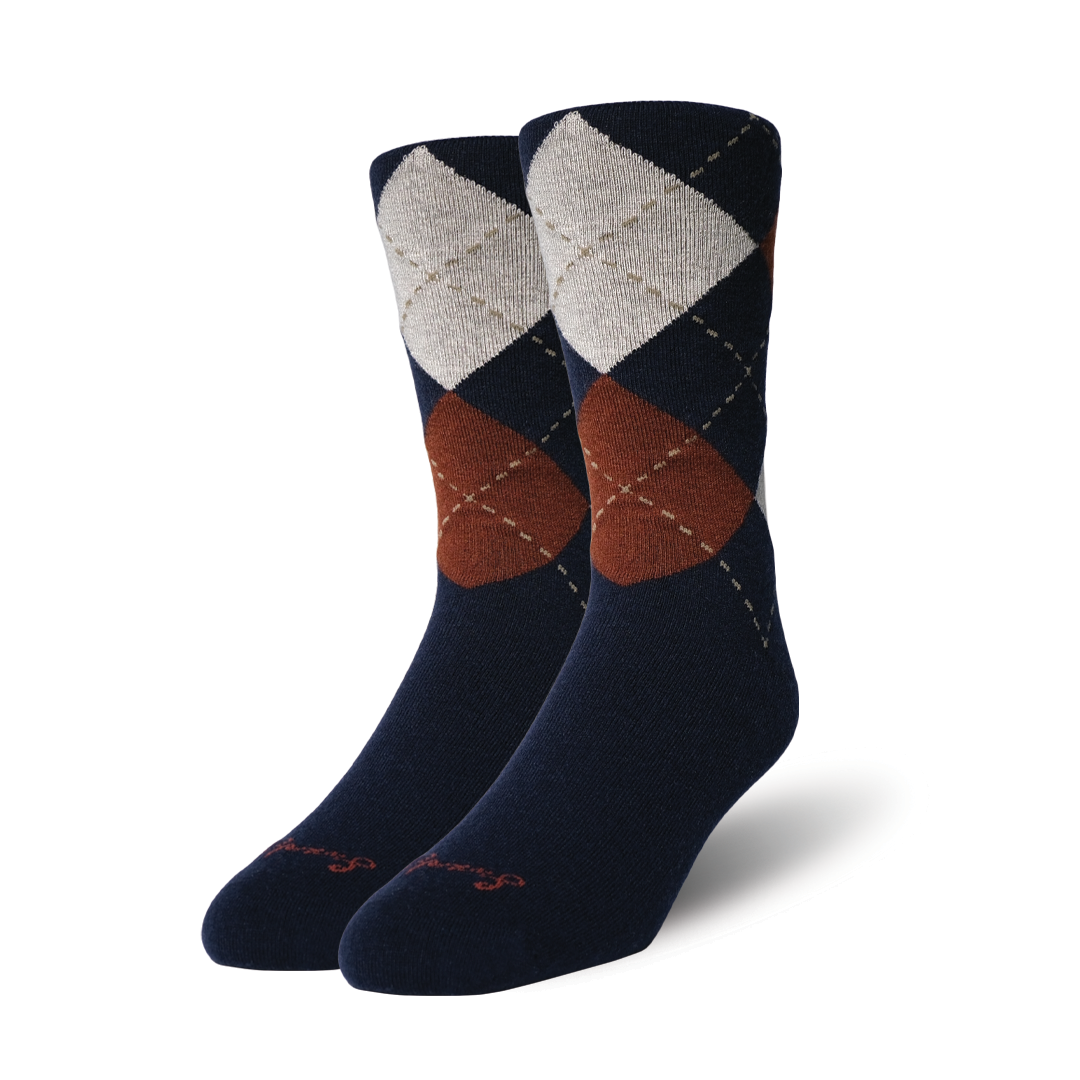 Navy Copper Argyle