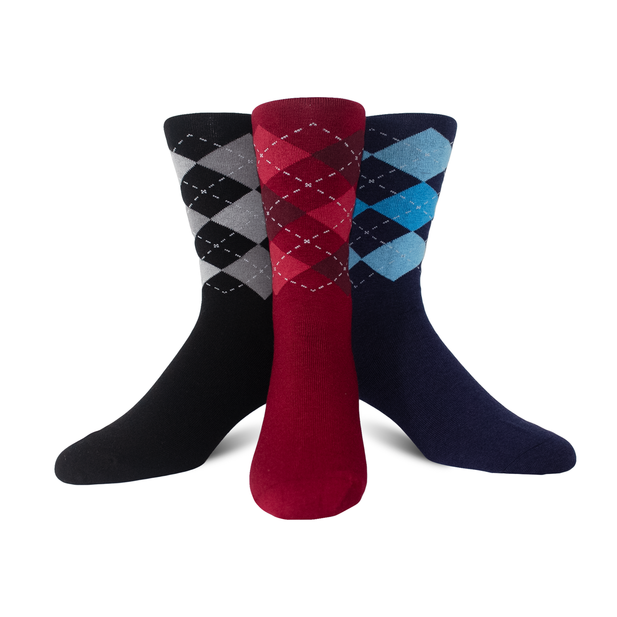 3 Pack Argyle Merino Wool Swanky Socks