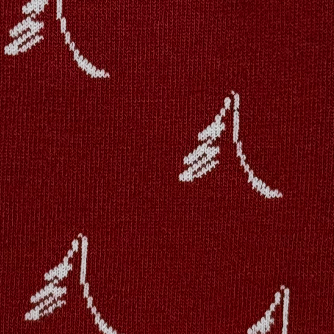 Burgundy Winter Pines