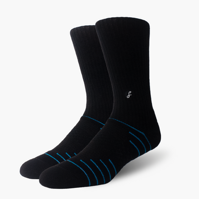 Black Merino Wool Sports Socks