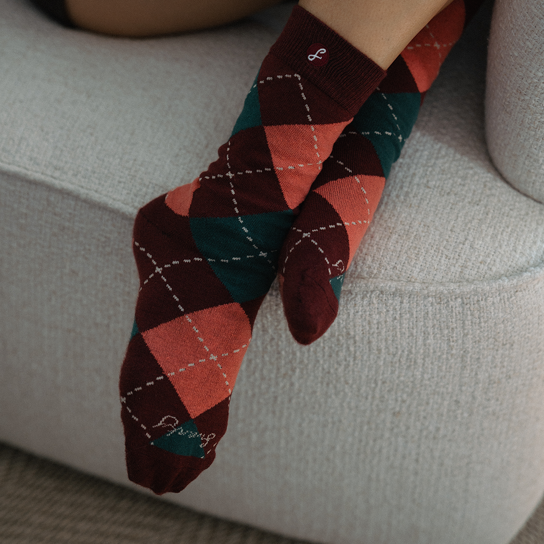 Mulberry Rose Argyle