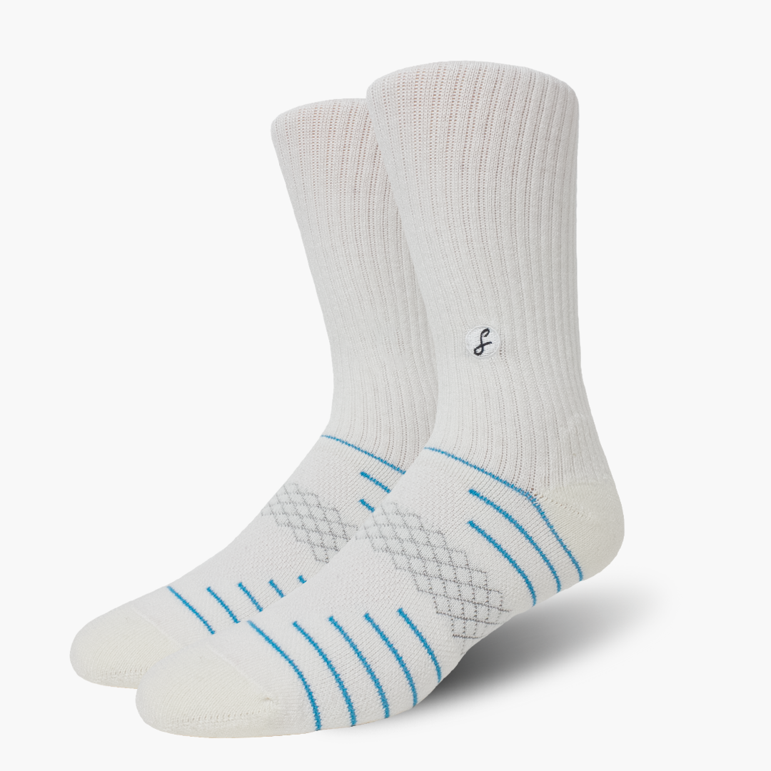 Off White Merino Wool Sports Socks
