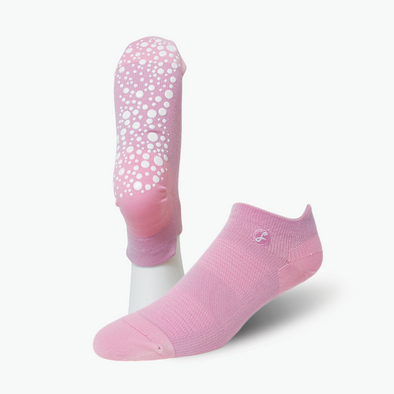 Pink Australian Merino Wool Grip Socks