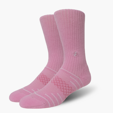 Pink Merino Wool Sports Socks