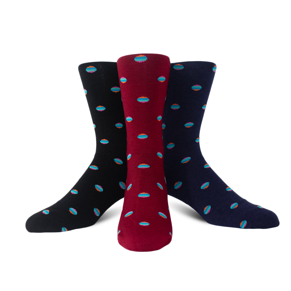 3 Pack Retro Polka Dot Merino Wool Swanky Socks