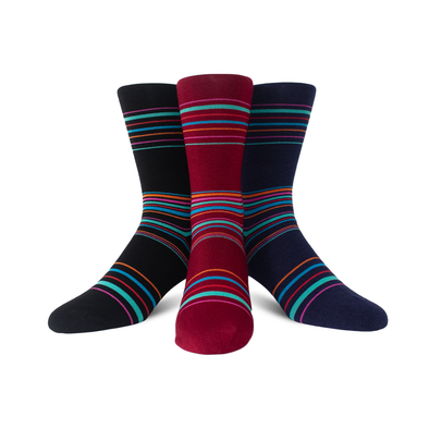 3 Pack Retro Stripes Merino Wool Swanky Socks