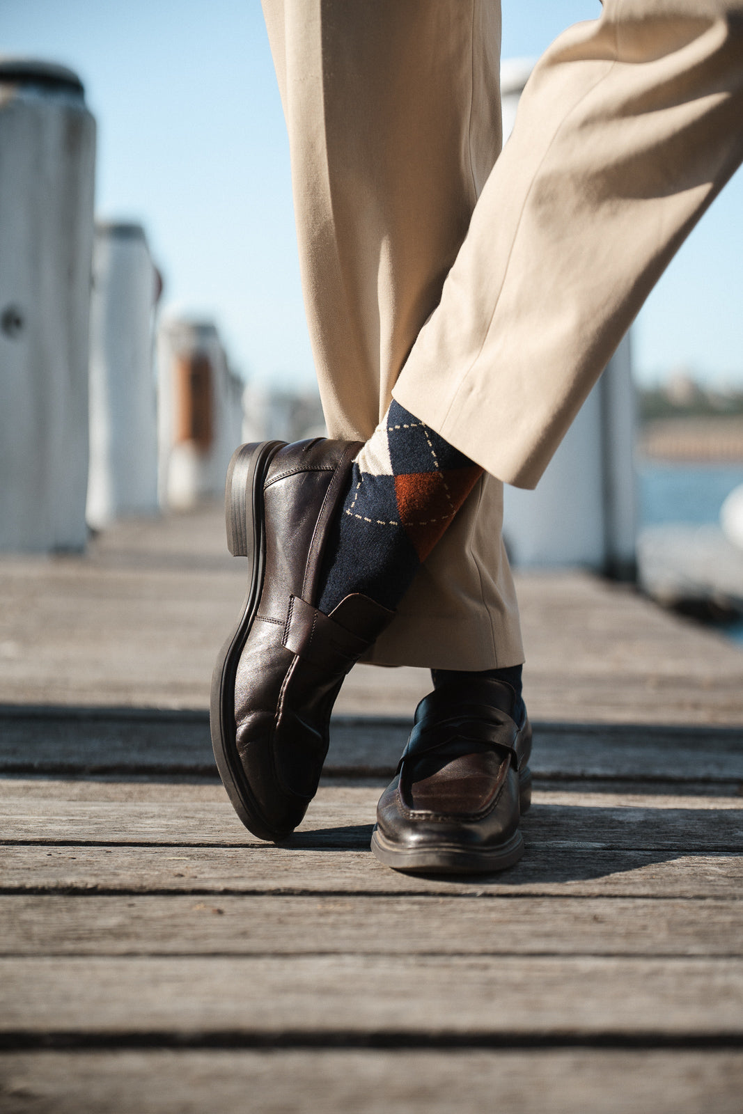 Navy Copper Argyle