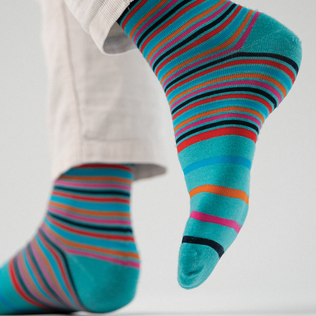 Teal Multi Stripes