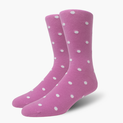 Pink Small White Polka Dots