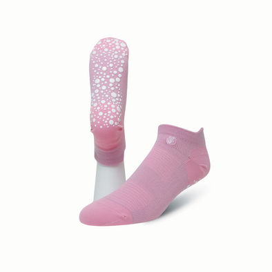 Pink Australian Merino Wool Grip Socks
