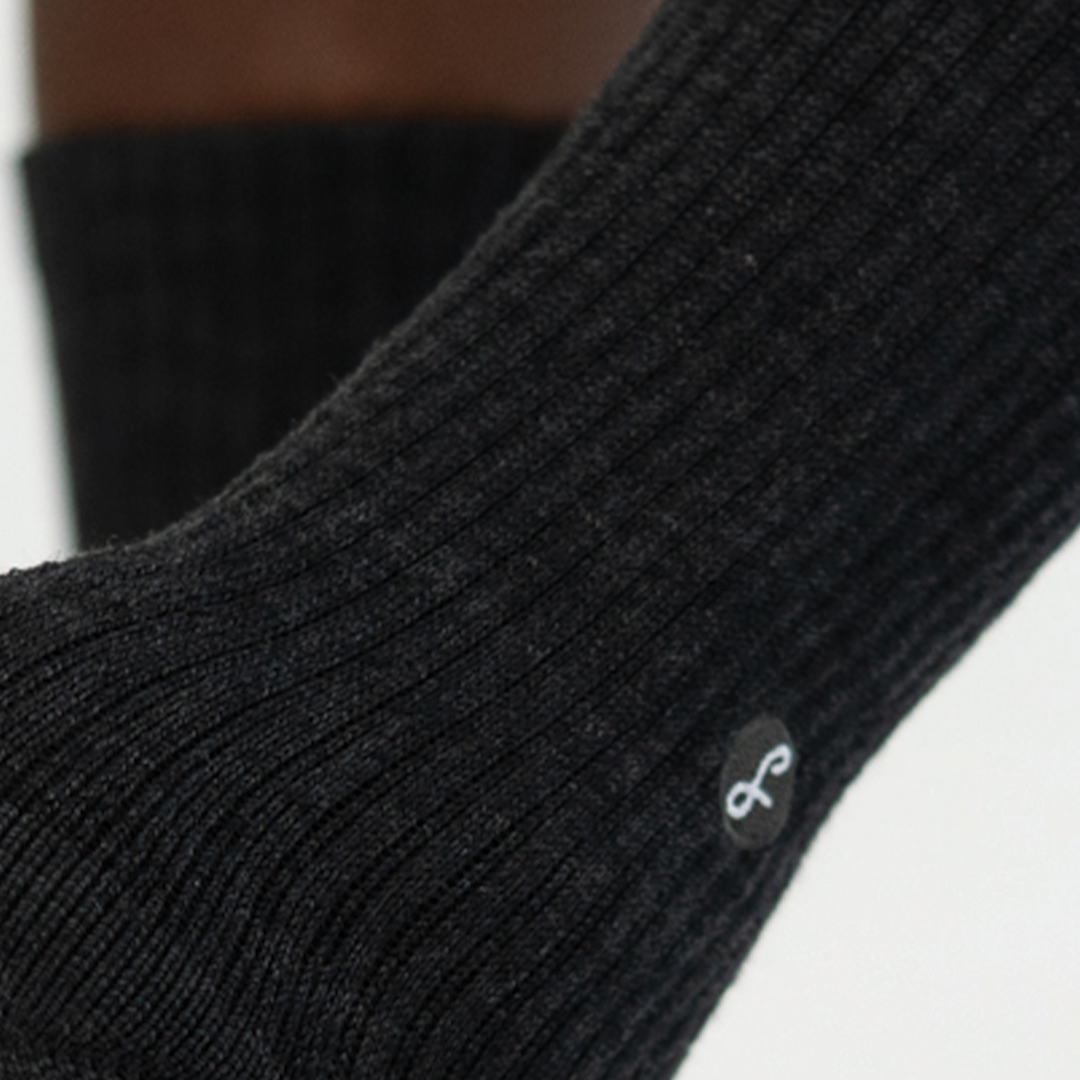 Charcoal Merino Wool Sports Socks