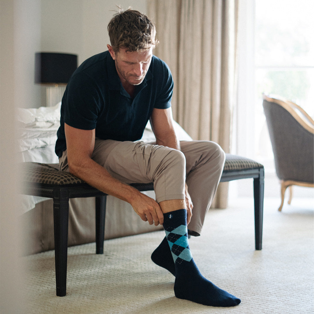 Navy Argyle