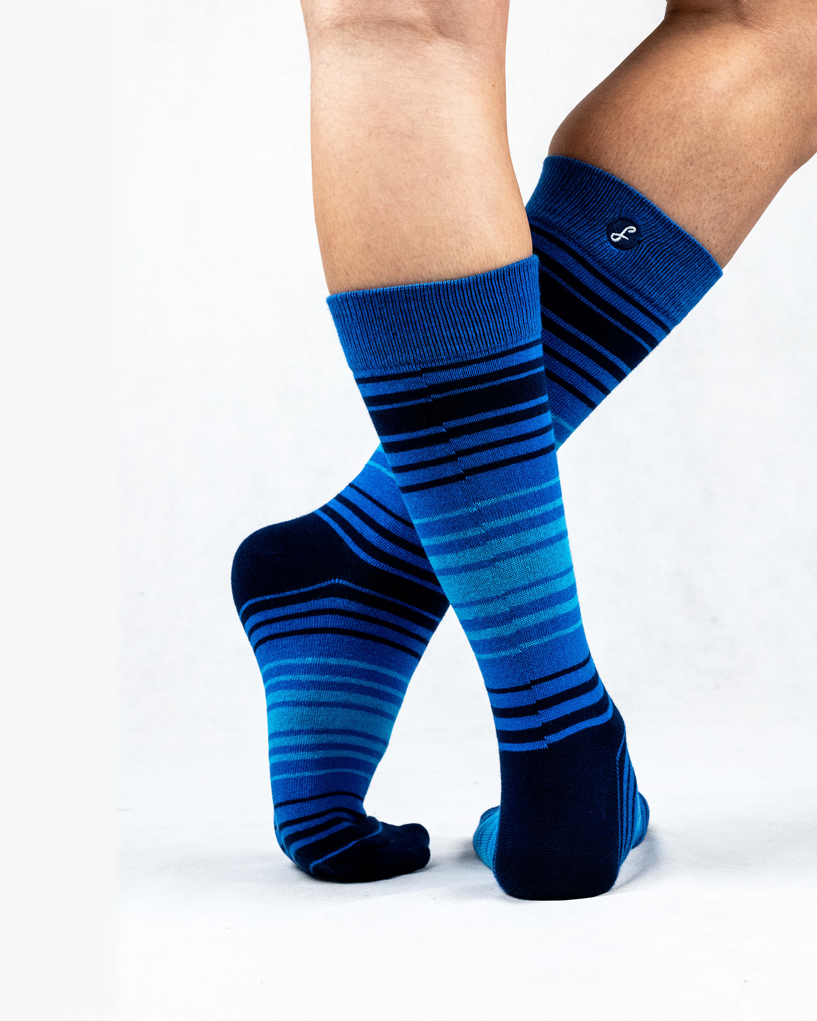Multi Stripe Bamboo Crew Length Swanky Socks 3 Pack