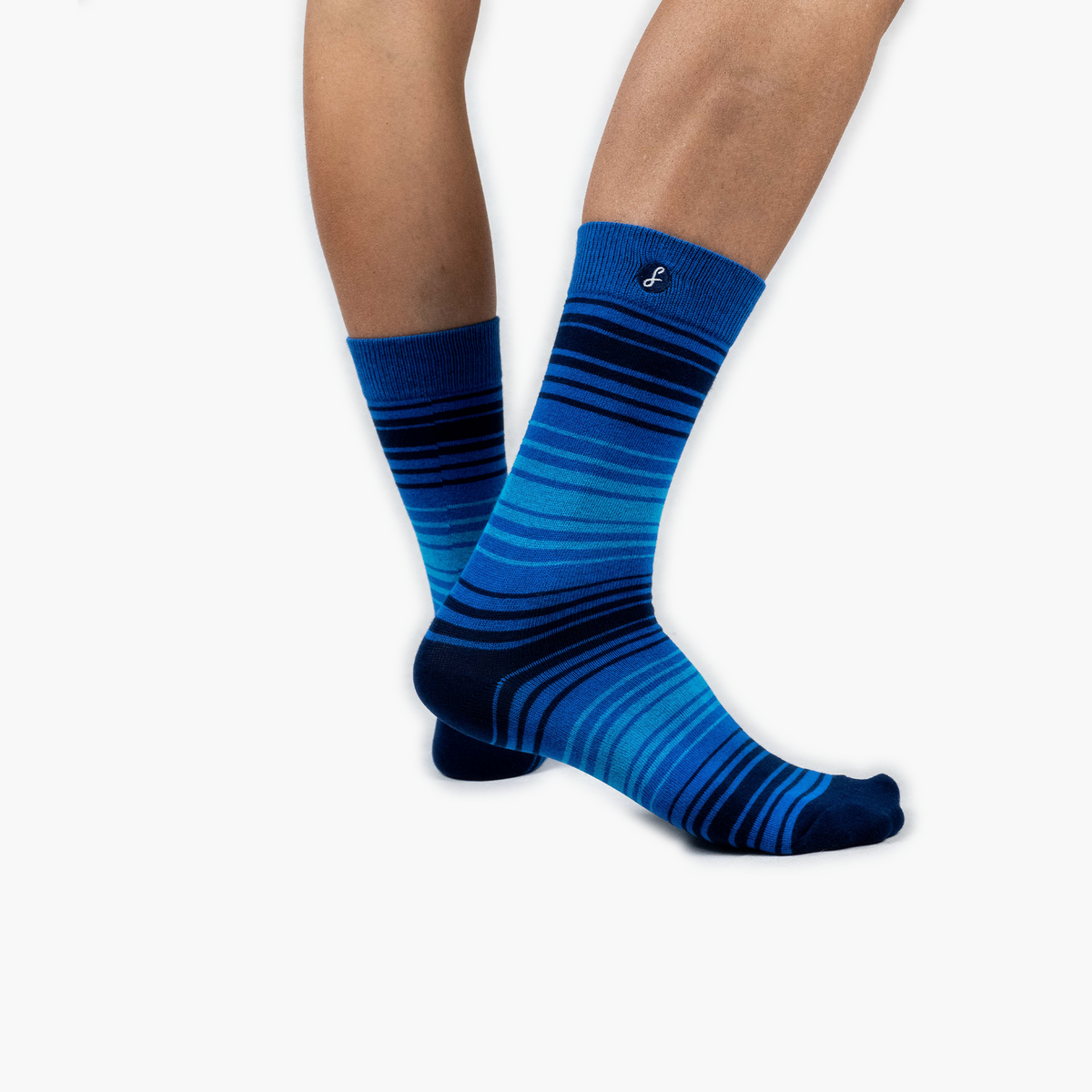 Mixed Stripe Combed Cotton Crew Length Swanky Socks 6 Pack - SwankySocks