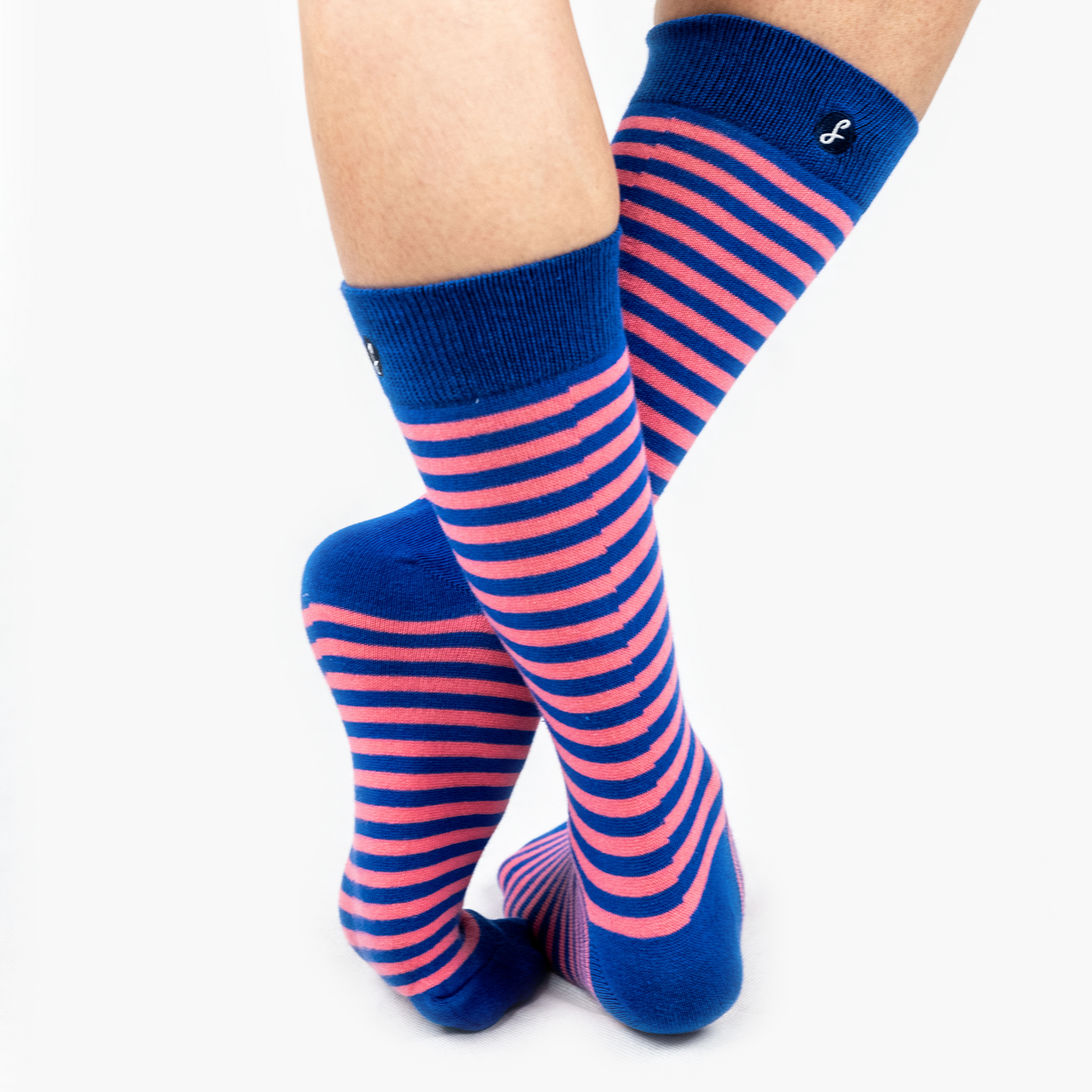 Single Stripe Bamboo Crew Length Swanky Socks 3 Pack