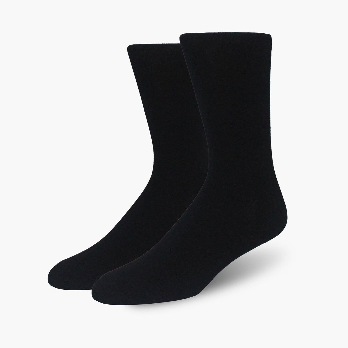 Black Bamboo Crew Length Swanky Socks - SwankySocks