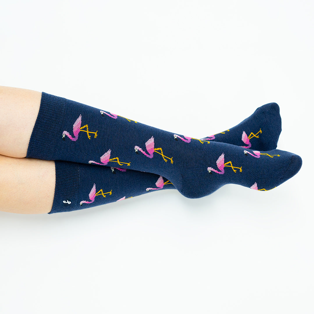 Flamingo Birds Of Paradise Merino Wool Swanky Socks®