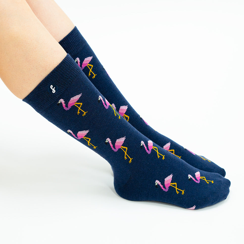 Flamingo Birds Of Paradise Merino Wool Swanky Socks®