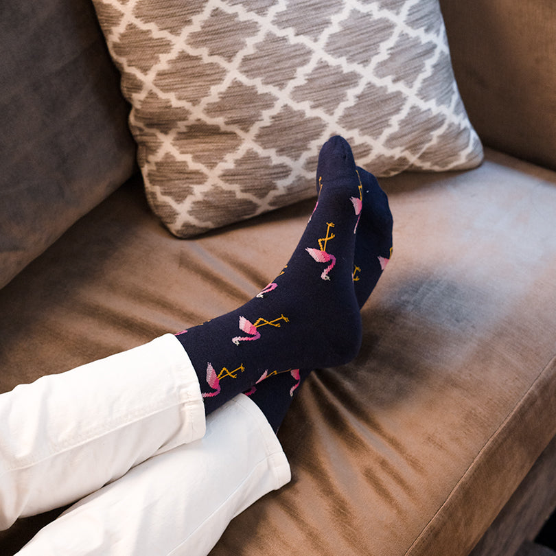 Flamingo Birds Of Paradise Merino Wool Swanky Socks®