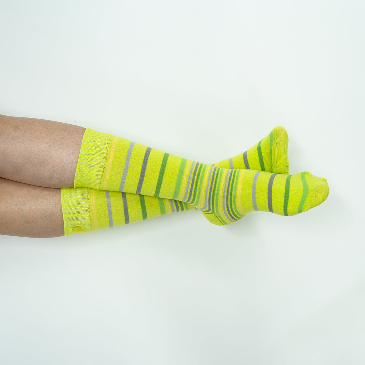 Colourful Stripe Citron Merino Wool Socks™