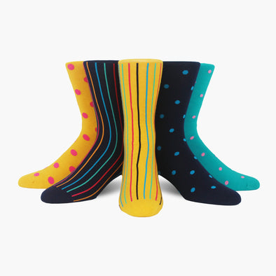 5 Pack Mixed Colourful Soft Merino Wool Swanky Socks