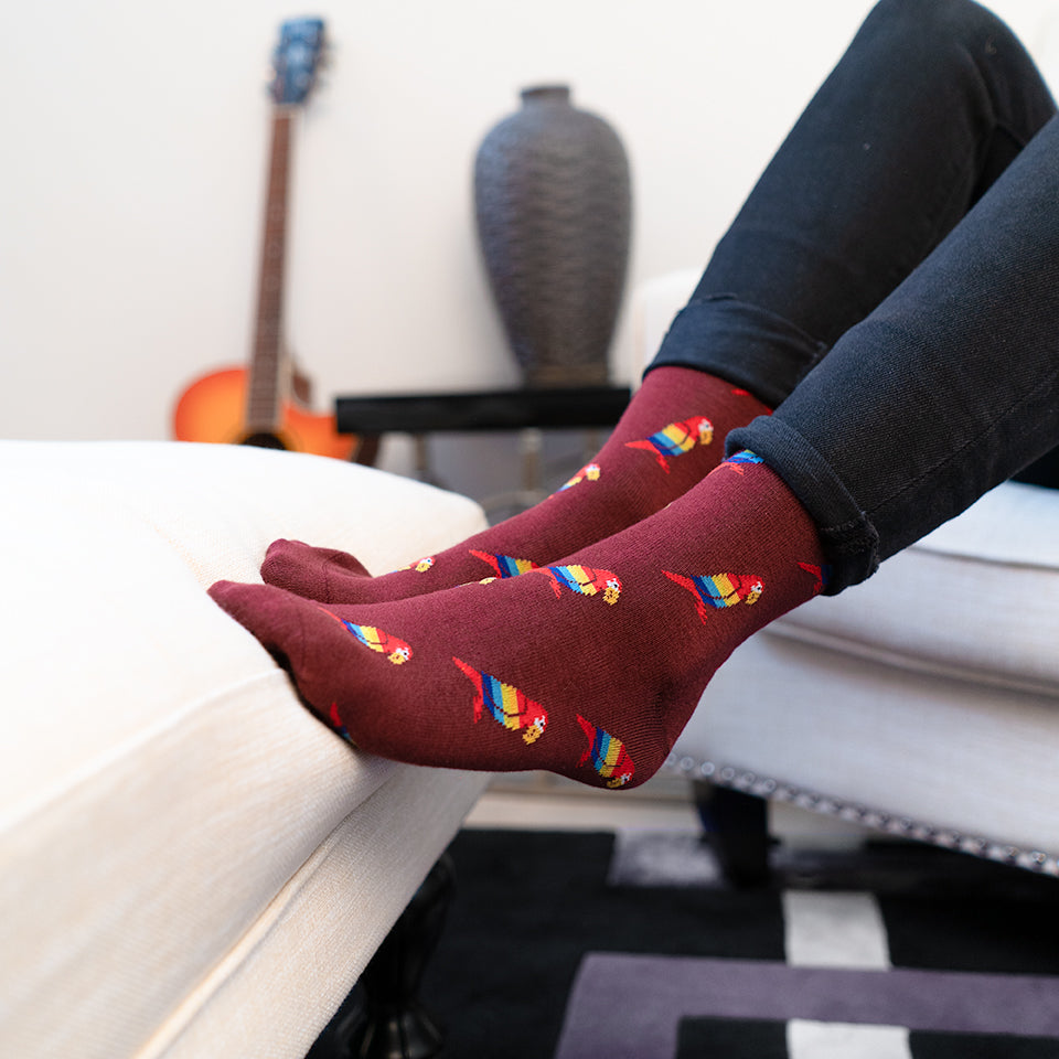 Parrot Birds Of Paradise Merino Wool Swanky Socks®