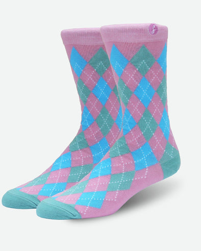 Service Now Pink Diamonds Swanky Socks - SwankySocks
