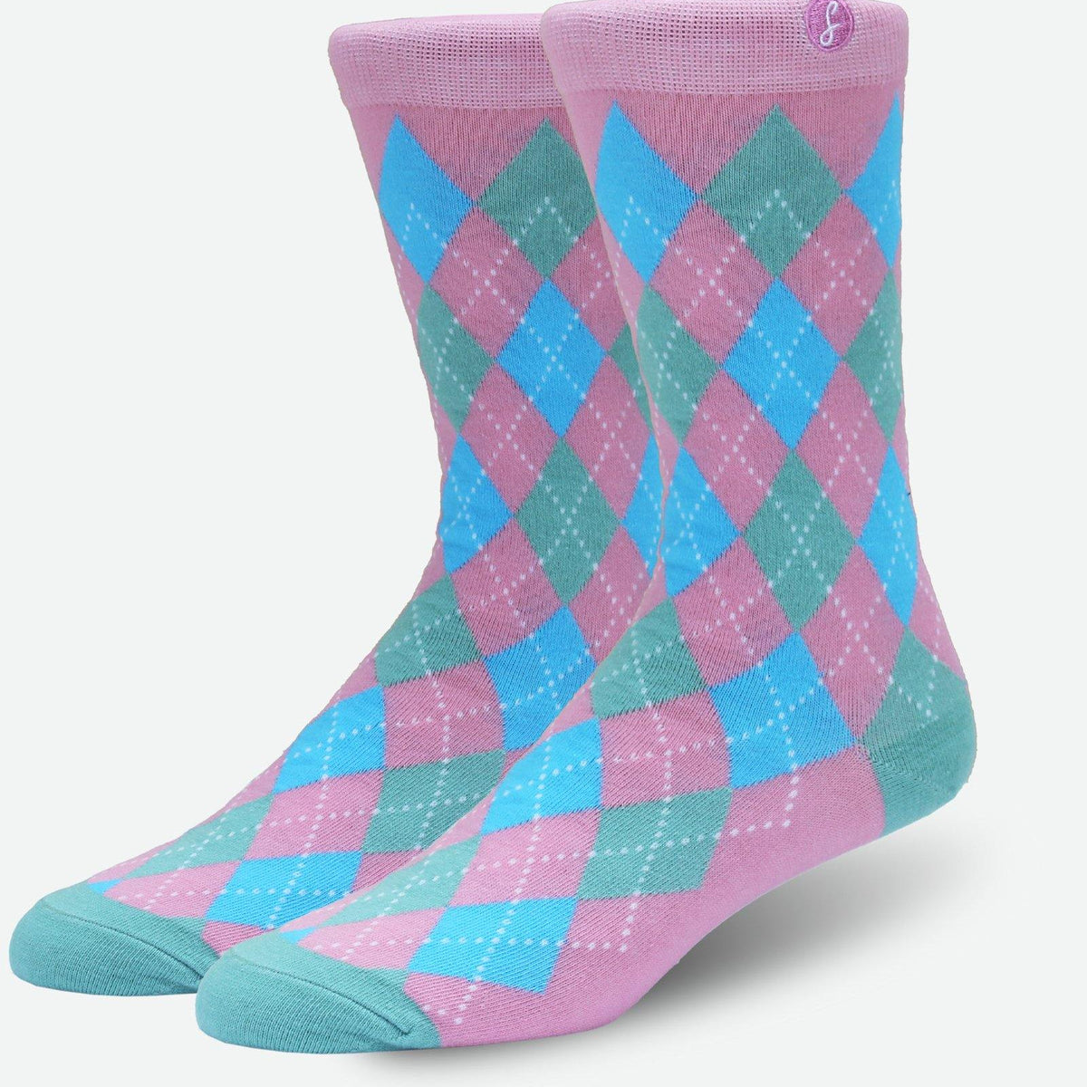 Service Now Pink Diamonds Swanky Socks - SwankySocks