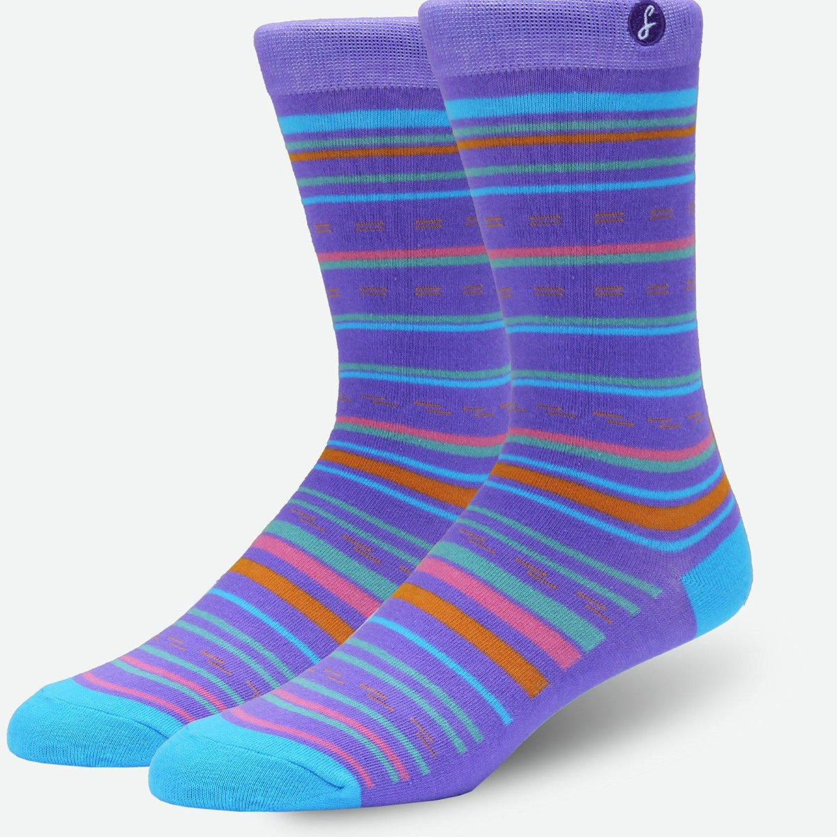 Service Now Purple Stripes Swanky Socks - SwankySocks
