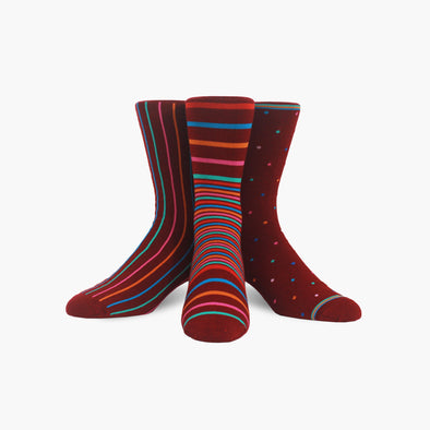 Colourful 3 Pack Shiraz Merino Wool Swanky Socks