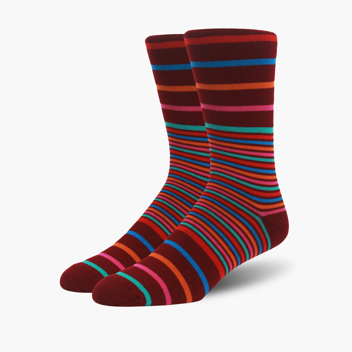 Colourful Stripe Shiraz Merino Wool Swanky Socks