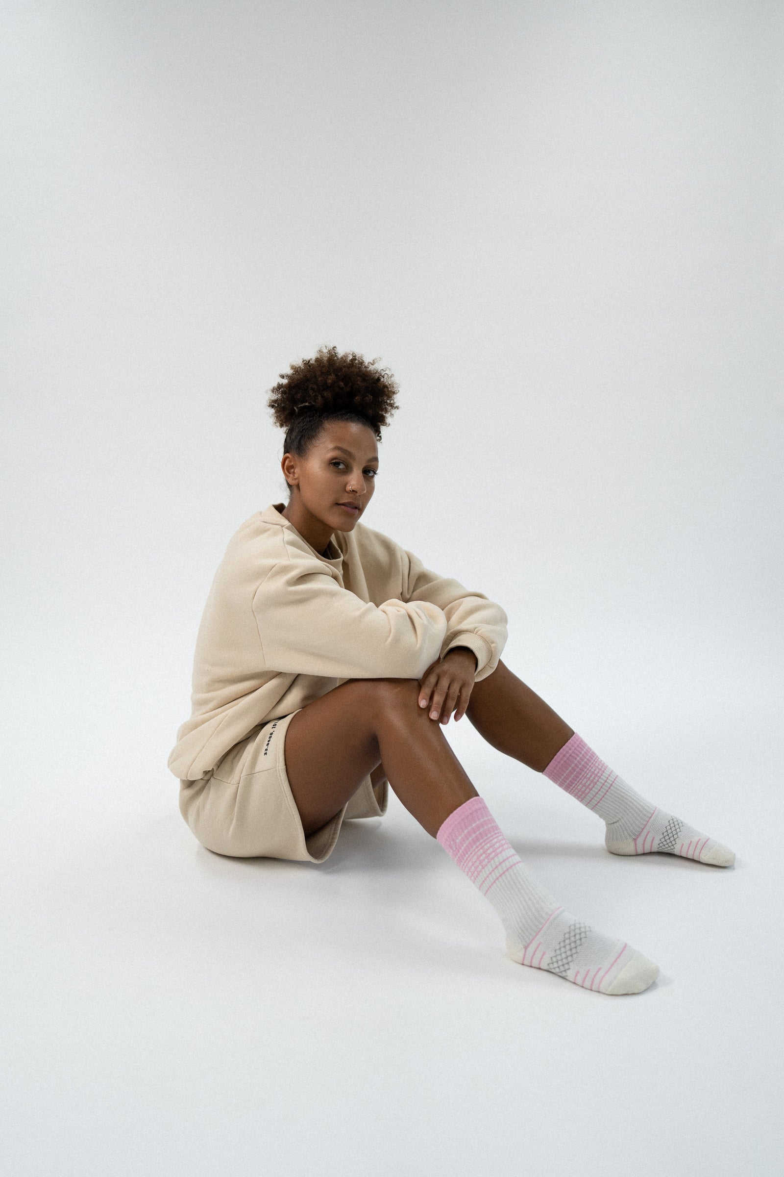 First Class Pink Merino Wool Sport Socks