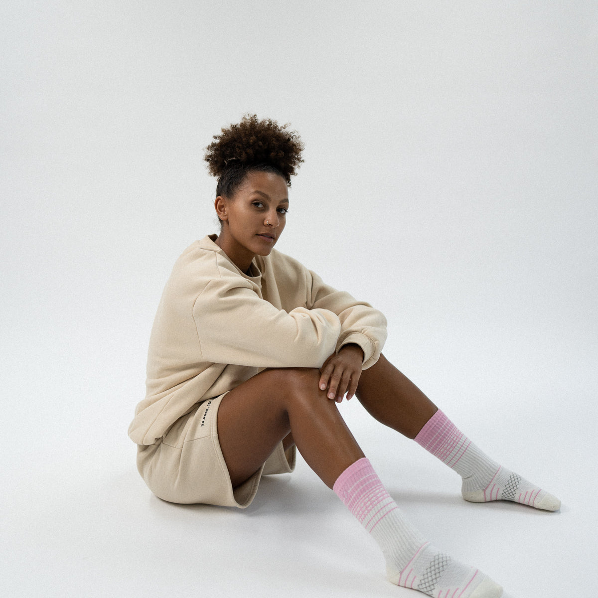 First Class Pink Merino Wool Sport Socks