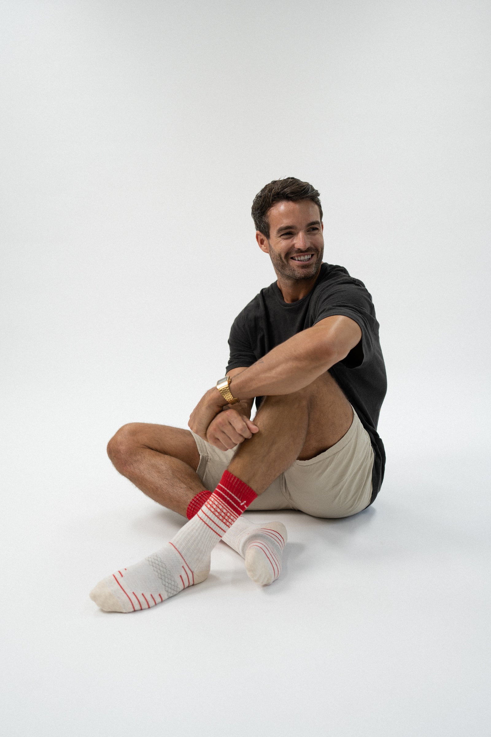 First Class Red Merino Wool Sport Socks
