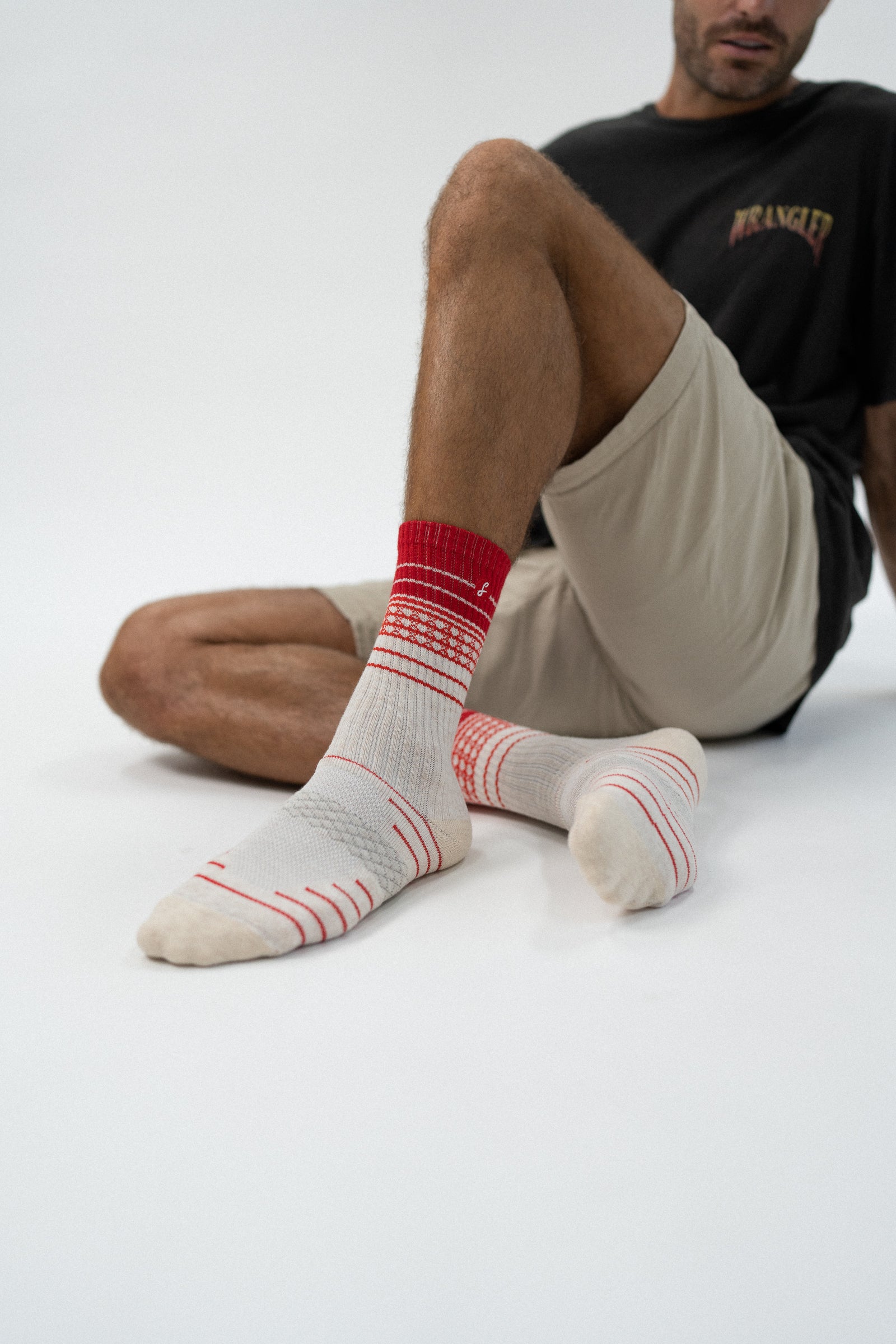 First Class Red Merino Wool Sport Socks