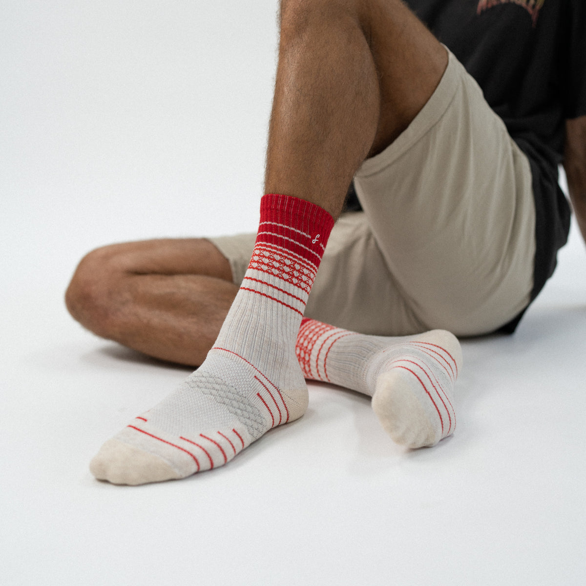 First Class Red Merino Wool Sport Socks